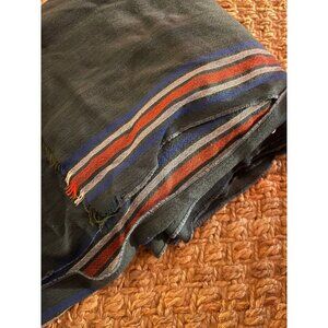 piece of green vintage fabric extra long  12’ Long Table Cloth Hunter Cover